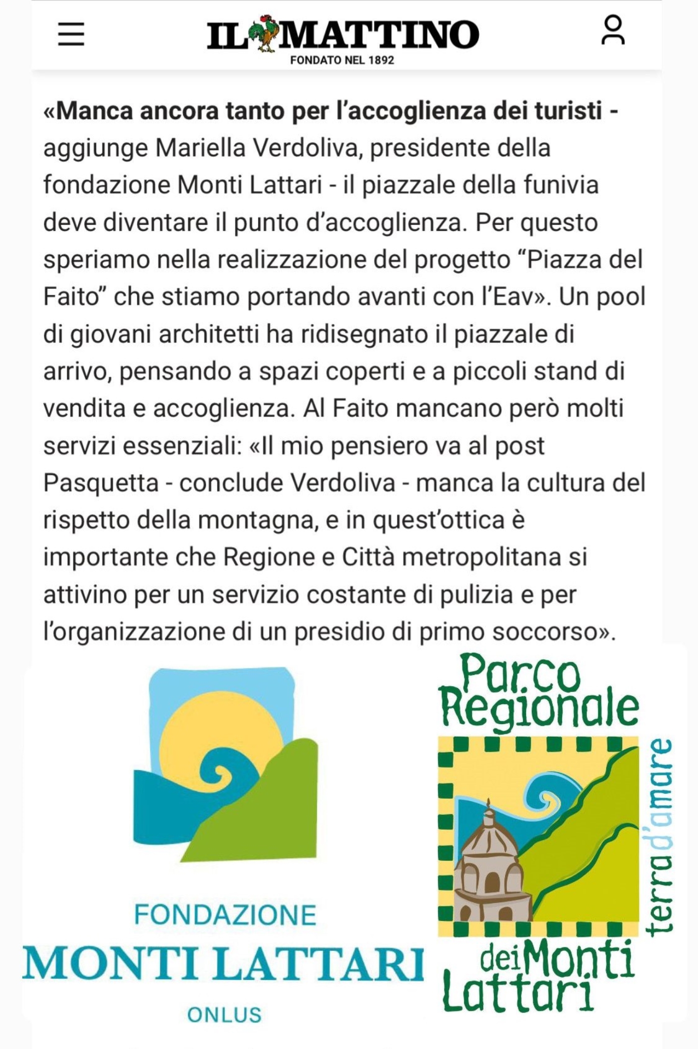 Articolo con Intervista de